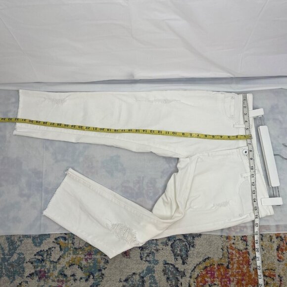 DL 1961 White Riley Cropped Boyfriend Jeans Size 27 - Picture 11 of 14